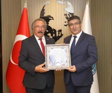 Nevşehir Hacı Bektaş Veli Üniversitesi Rektörü Prof. Dr. Semih Aktekin, Belediye Başkanımızı ziyaret etti.