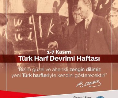 Türk Harf Devrimi’nin 96. yıl dönümü kutlu olsun.